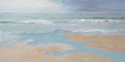 2018, Stille Noordzee, acryl op paneel 60x120
