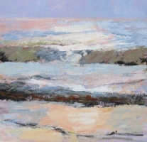 Avondzee, acryl op linnen 80x80