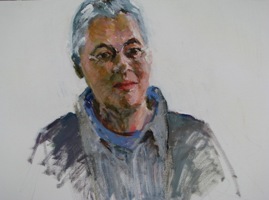Karin, acryl op papier 50x65