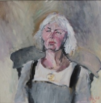 Maria, acryl op linnen 80x80