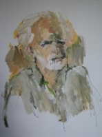 Sybren, acryl op papier 60x60