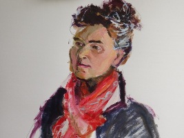 Tosca, acryl op papier 50x65