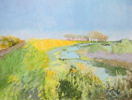 KOOLZAAD, VOORJAAR HEESSELT, acryl op linnen 80x100 cm