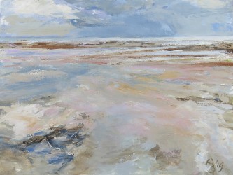 Wad bij de Wierschuur, Acryl op linnen 80x100